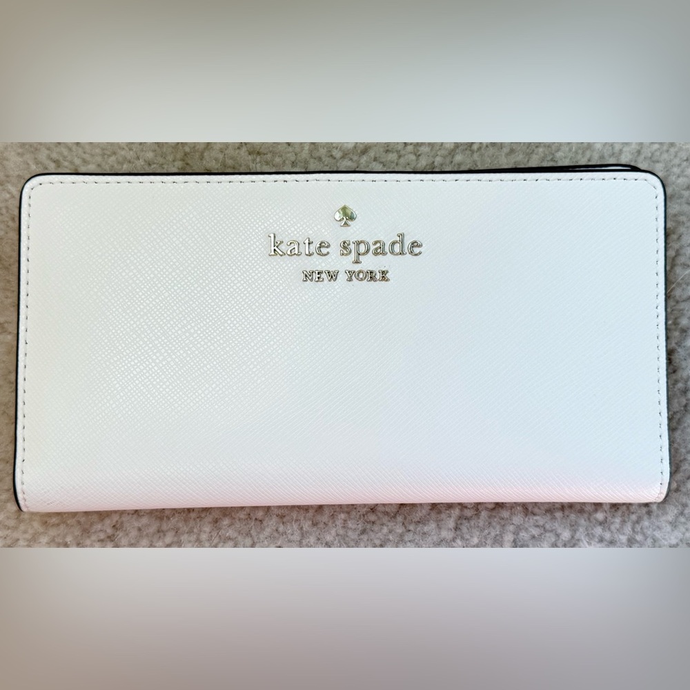 Kate Spade White Saffiano Leather Wallet
